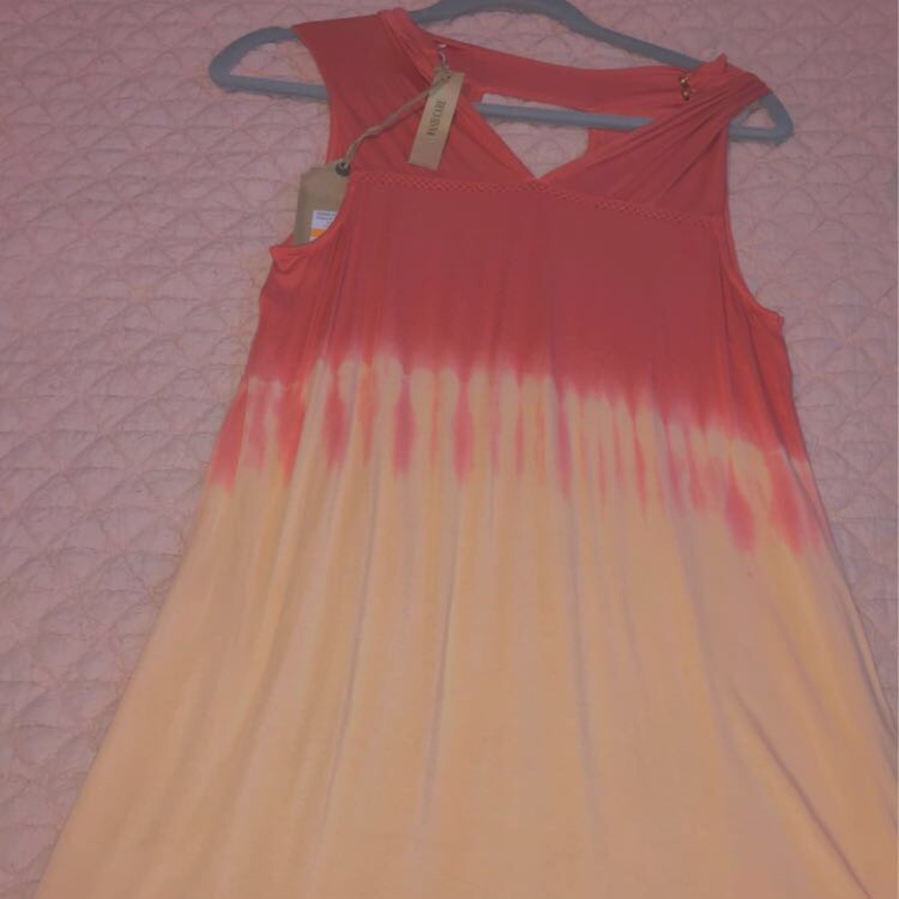 Red orange and yellow sun dress